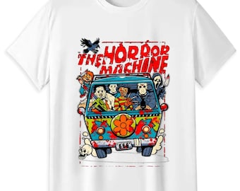 The Horror Machine Slasher Villains T-Shirt, Retro Horror Van Tee