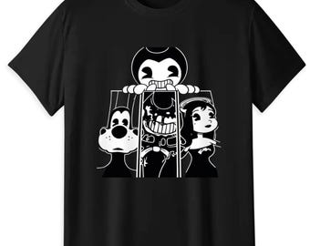 Bendy and the Ink Machine Group T-Shirt, Alice Boris 180g Cotton Unisex Tee for Men WomenOption 2 (