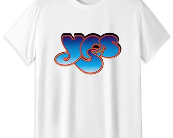 YES Band Logo T-Shirt, Retro Rock Style Shirt, Soft Breathable Unisex Short Sleeve