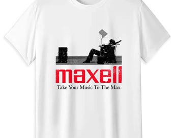 Maxell "Blown Away" Retro Music T-Shirt, Vintage Ad