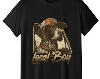 Local Boy German Shorthaired Pointer T-Shirt, Retro Hunting Dog Tee
