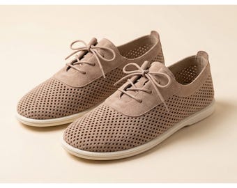 AÉRA – Barefoot Perforated Leather Shoes
