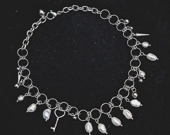 pearl charm necklace