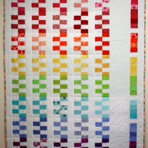 Quilt Pattern - Rainbow Steps, PDF Version, original design by Sew Well Maide