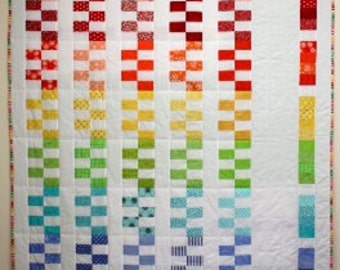 Quilt Pattern - Rainbow Steps, PDF Version, original design by Sew Well Maide