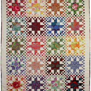 Quilt Pattern - Rainbow Checks - fat quarter friendly, PDF Version, original design by Sew Well Maide