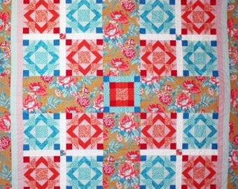 Quilt Pattern - PDF Trixie's Homeland Queen Size Quilt, original design by Sew Well Maide