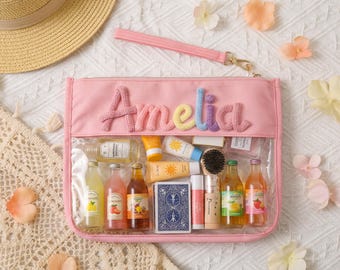 Personalized Clear Bag | Water Bottle Bag | Vinyl Pouch | Teacher Gift | Custom Gift