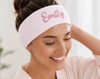 Personalized Cotton Spa Headband | Skincare, Makeup, Self-Care Routine Accessory