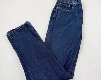 Vintage Levis 505 Regular Fit Straight Leg Jeans Men 36x36 (Fit 34x36) Dark Wash