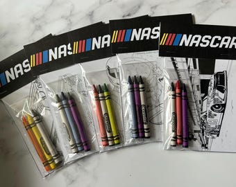 NASCAR Coloring Sheets | Party Favor Fillers | Coloring Pages | Custom | Personalized | sets