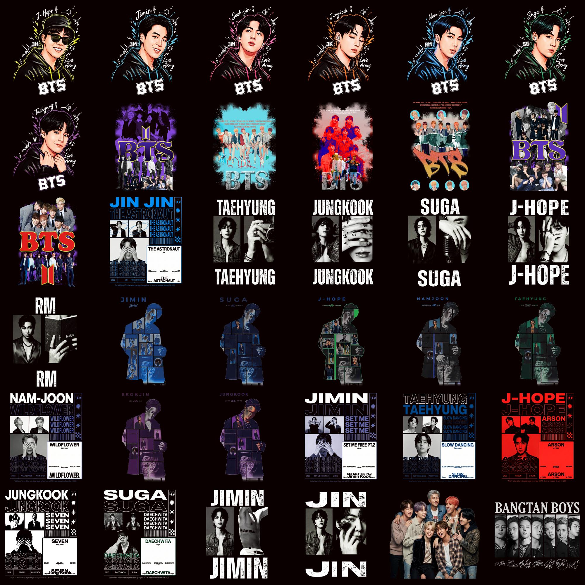 BTS  ファインアート　スクリーンプリント Bts fan art - Etsy 日本