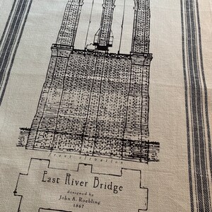 Brooklyn Bridge/Tea Towel/cotton tea towel image 3