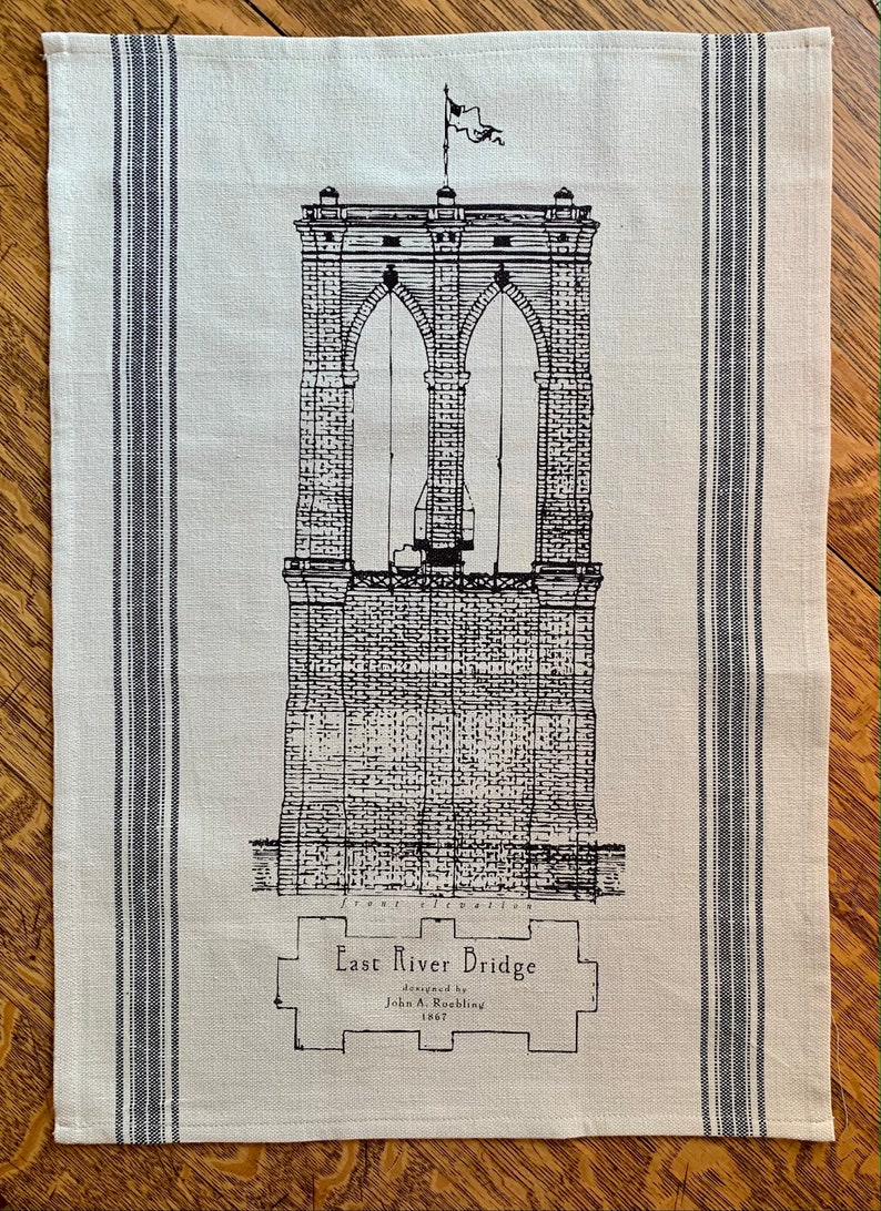 Brooklyn Bridge/Tea Towel/cotton tea towel image 2