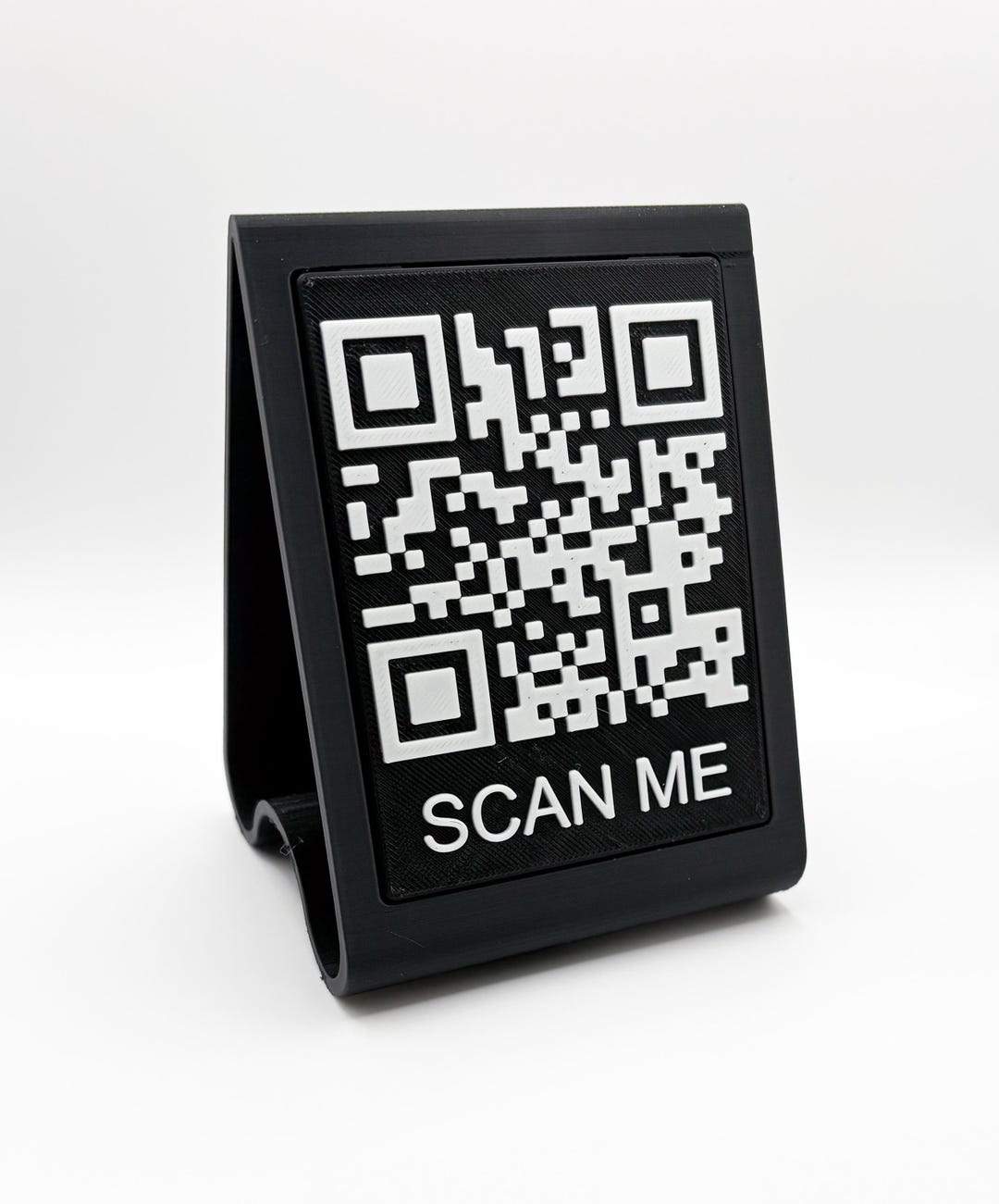 Custom 3D Printed QR Code Stand With Insert – Tabletop Display for ...