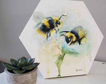 Original Bumblebee painting artwork