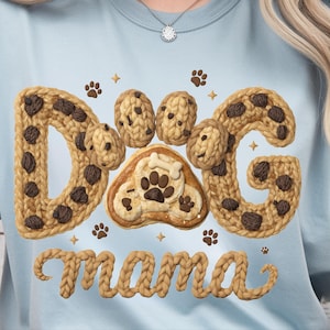 Faux Yarn Leopard Print Paw Dog Mama, Pet Lover Gift Heat Press