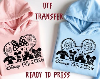 Animal Kingdom Disney Trip 2026 Graphic DTF,  Four Parks Family Vacation Ready to Press