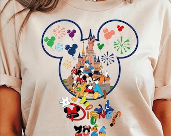 Disney Mickey&Co Magical Kingdom 2026 DTF Transfer, Disneyland Family Trip Ready to Press