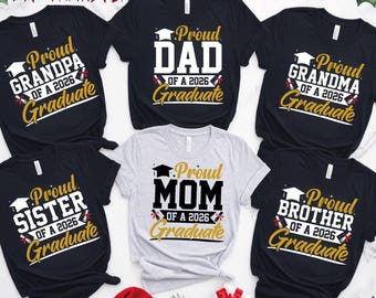 Custom Proud Family of a 2026 Graduate DTF Transfer, Personalized Senior a 2026 Heat Press