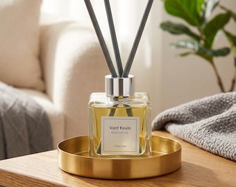 Round Brass Serving Tray for Coffee Table Bathroom Counter Kitchen Decor