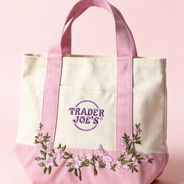 Redesigned Trader Joe's mini canvas tote