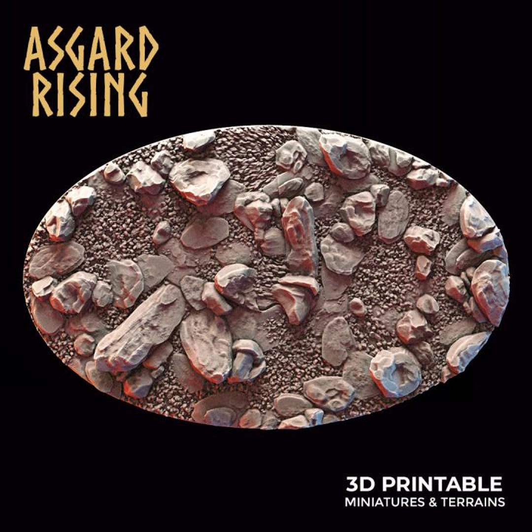 Rocks and Stone Scenic Bases - 3D Printed Miniature, Tabletop RPG D&D ...