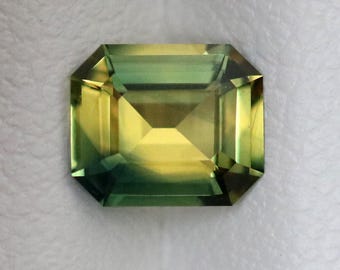 Australian Parti Sapphire 1.04 ct, Green and Yellow Mixed Gemstone for Engagement Ring