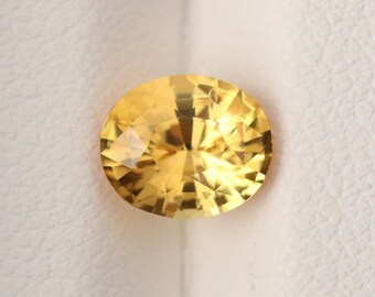 Natural Yellow Sapphire 1.55 Ct, Ceylon Sapphire, Loose Gemstone, Oval Cut, Jewelry Making Stone
