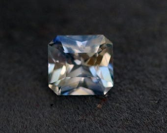 Bi Color Parti Sapphire 1.16 ct, Radiant Cut Ceylon Gemstone for Engagement Ring