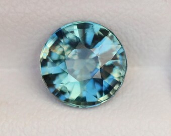 Natural Teal Sapphire 1.51 carats, Natural Round Sapphire, Loose Gemstone, Blue Green Stone