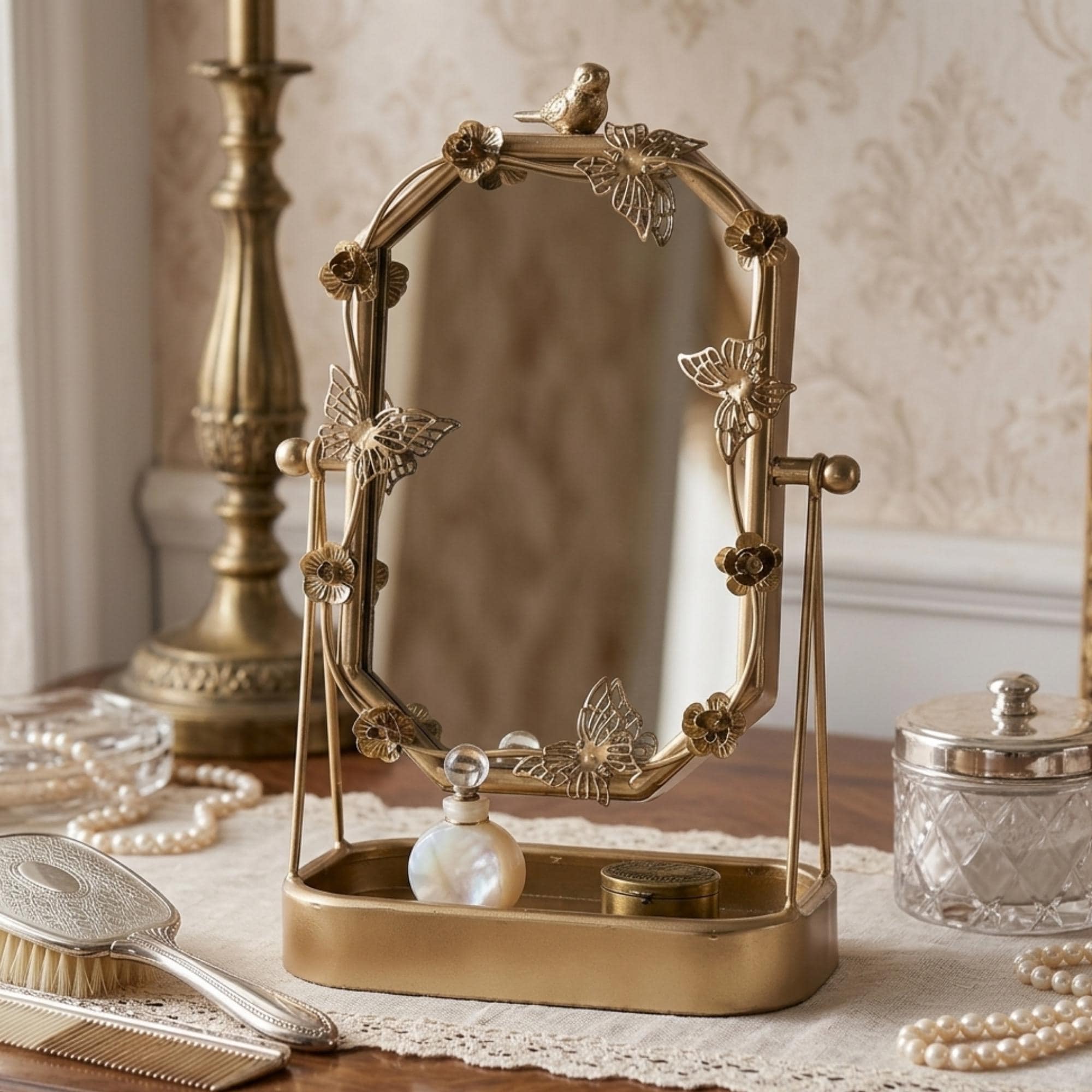 Vintage Gold Dresser Mirror - Etsy