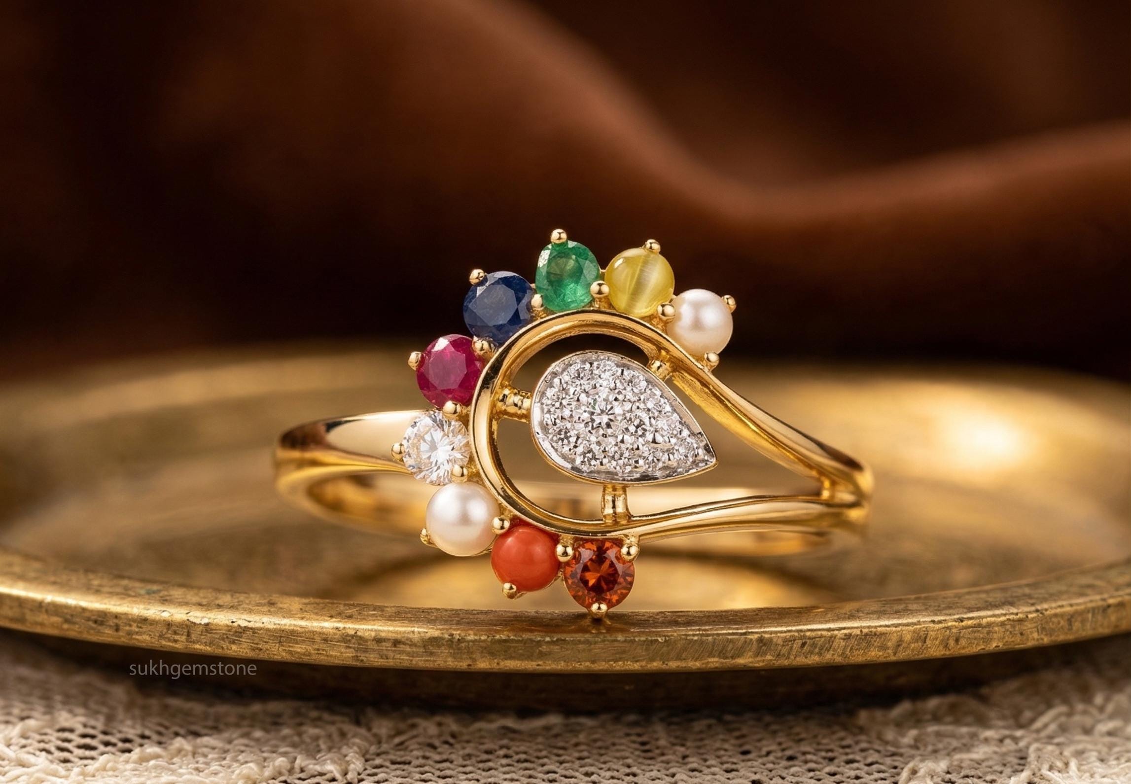 Navaratna ring - Etsy 日本