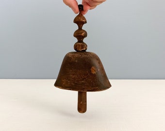 One Vintage Wooden Cow Bell