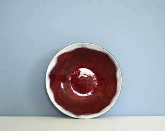 Vintage Edward Winter Large Enamel Low Bowl