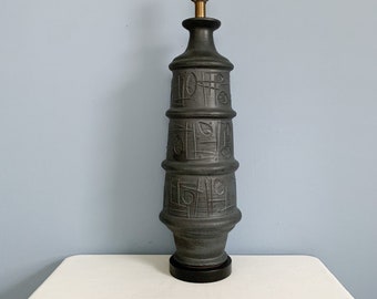 Vintage Monumental Studio Pottery Lamp - Lee Rosen Design Technics