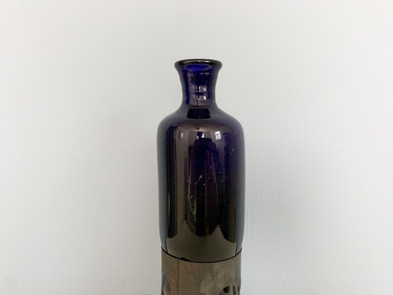 Vintage Brutalist Imprisioned Glass Bottle or Carafe by Felipe Filipe Derflingher for Feders image 3