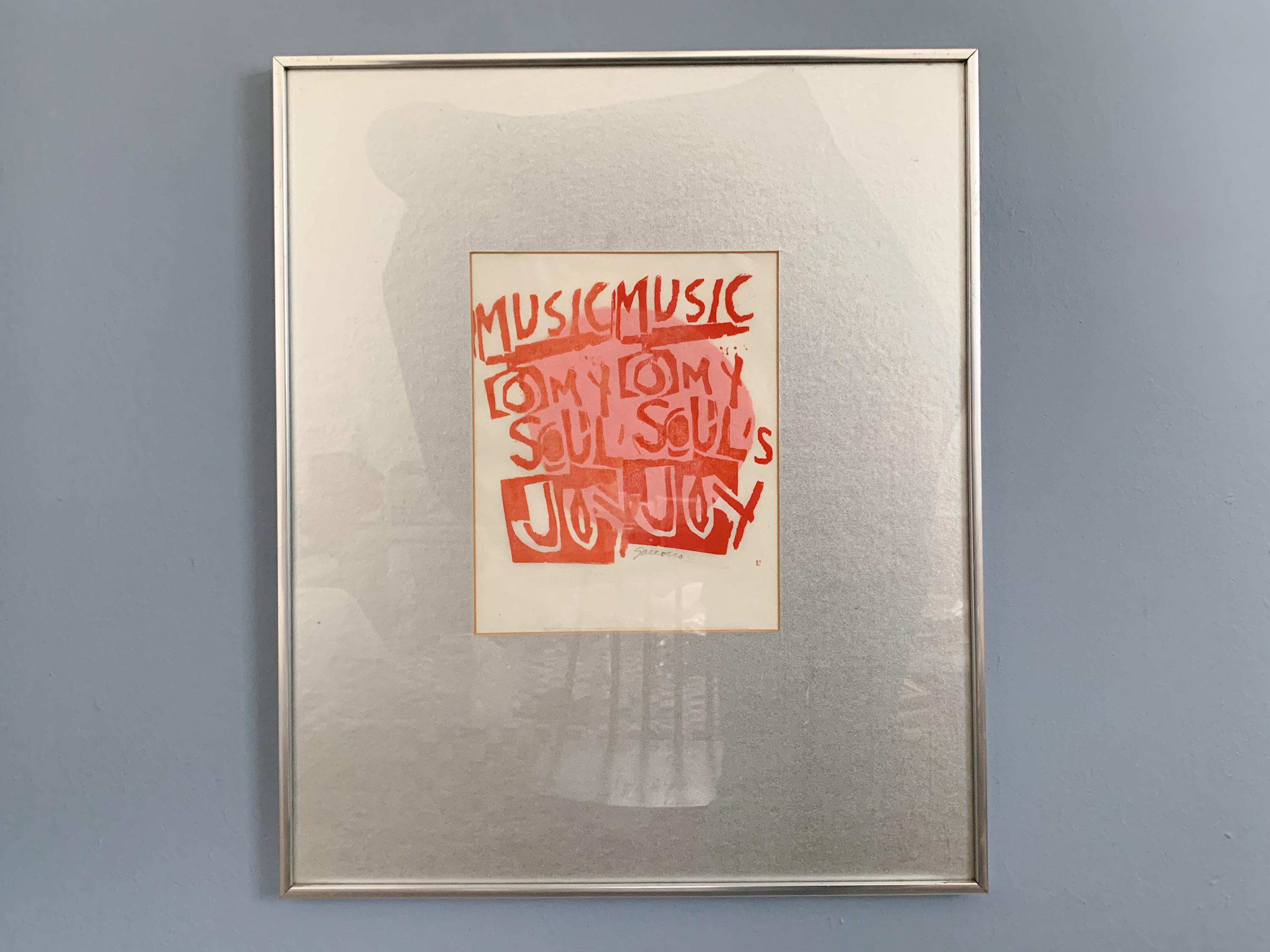 Vintage Original Hand Pulled Serigraph Print by Rosanna Saccocio