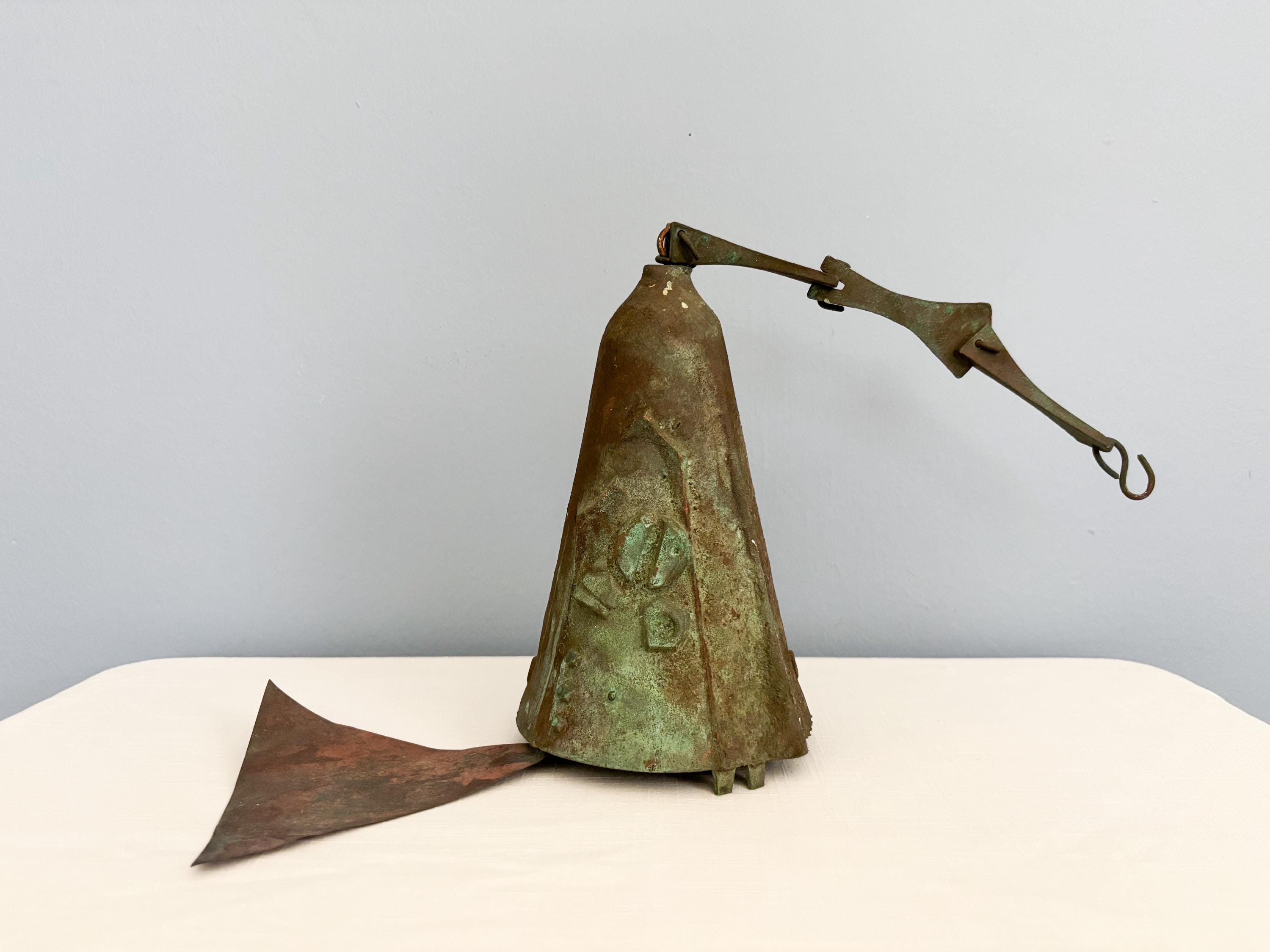 Large Vintage Modernist Paolo Soleri Cast Bronze Wind Chime - Cosanti Originals Bell