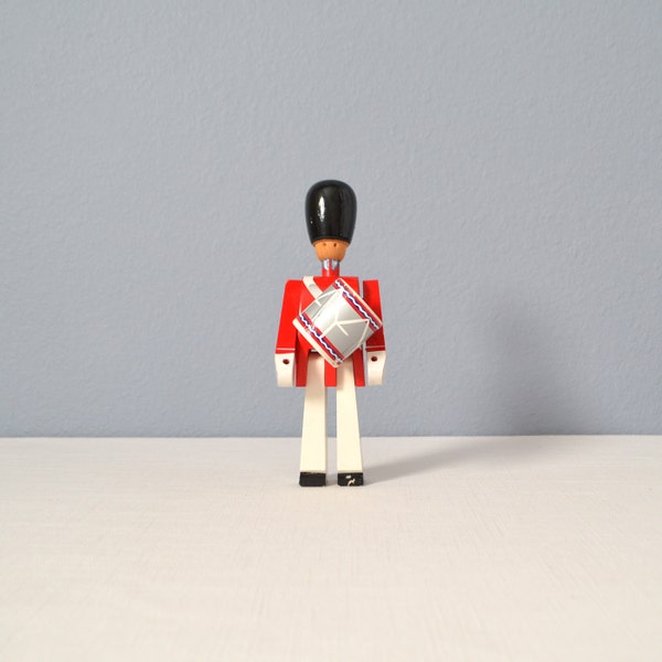Vintage Kay Bojesen Wooden Toy Soldier Drummer