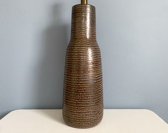 Vintage Lee Rosen for Design Technics Studio Pottery Lamp with Metallic Glaze - No Shade