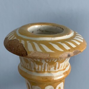 Early 20th Century Cantagalli Italy Lustre Majolica Faience Ceramic Candleholders image 6