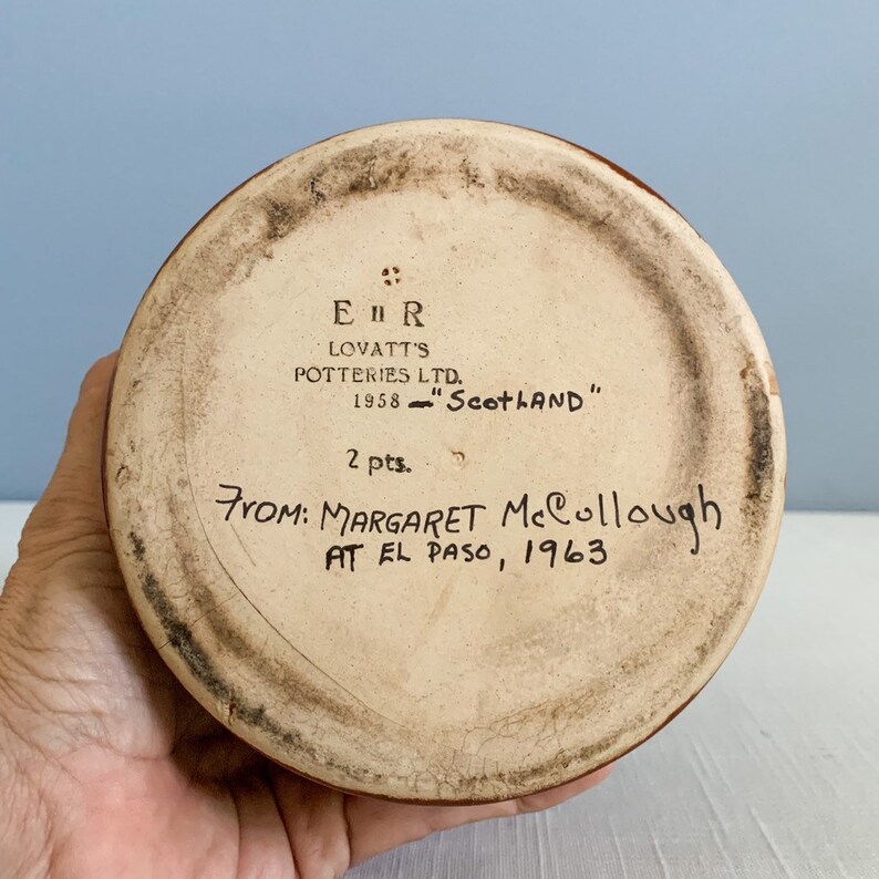 Vintage Lovatts Pottery of Langley Mill Pot 2 Pints Etsy