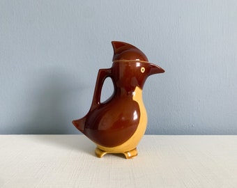 Vintage Art Deco Édouard Marcel Sandoz Porcelain Zoomorphic Bird Penguin Creamer with Lid