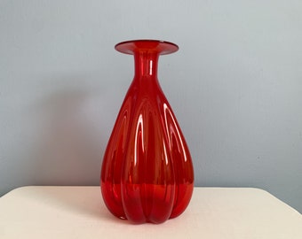 Large Vintage Bischoff Glass Vase Decanter - 13"