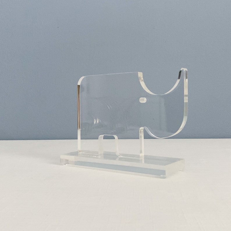 Vintage Mod Large Lucite Rhino Figurine