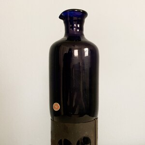 Vintage Brutalist Imprisioned Glass Bottle or Carafe by Felipe Filipe Derflingher for Feders image 6
