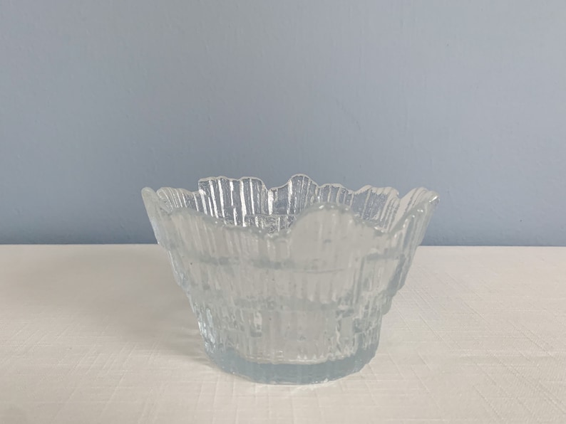 Vintage Small Glass Bowl in the Style of Tauno Wirkkala for Humppila image 5