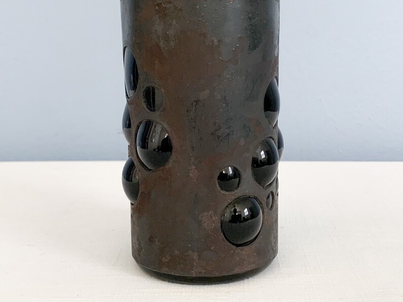 Vintage Brutalist Imprisioned Glass Bottle or Carafe by Felipe Filipe Derflingher for Feders image 5