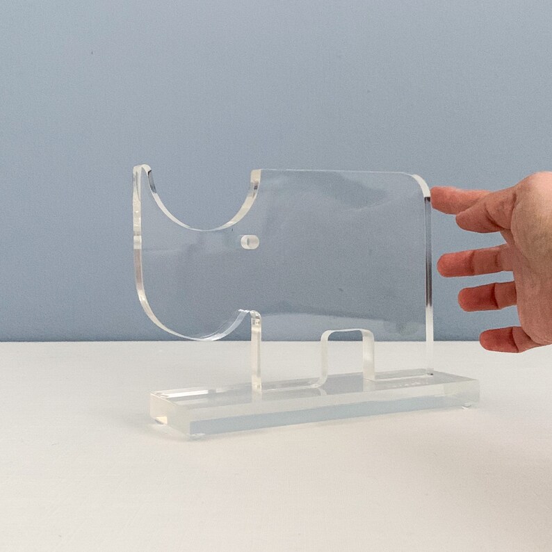 Vintage Mod Large Lucite Rhino Figurine